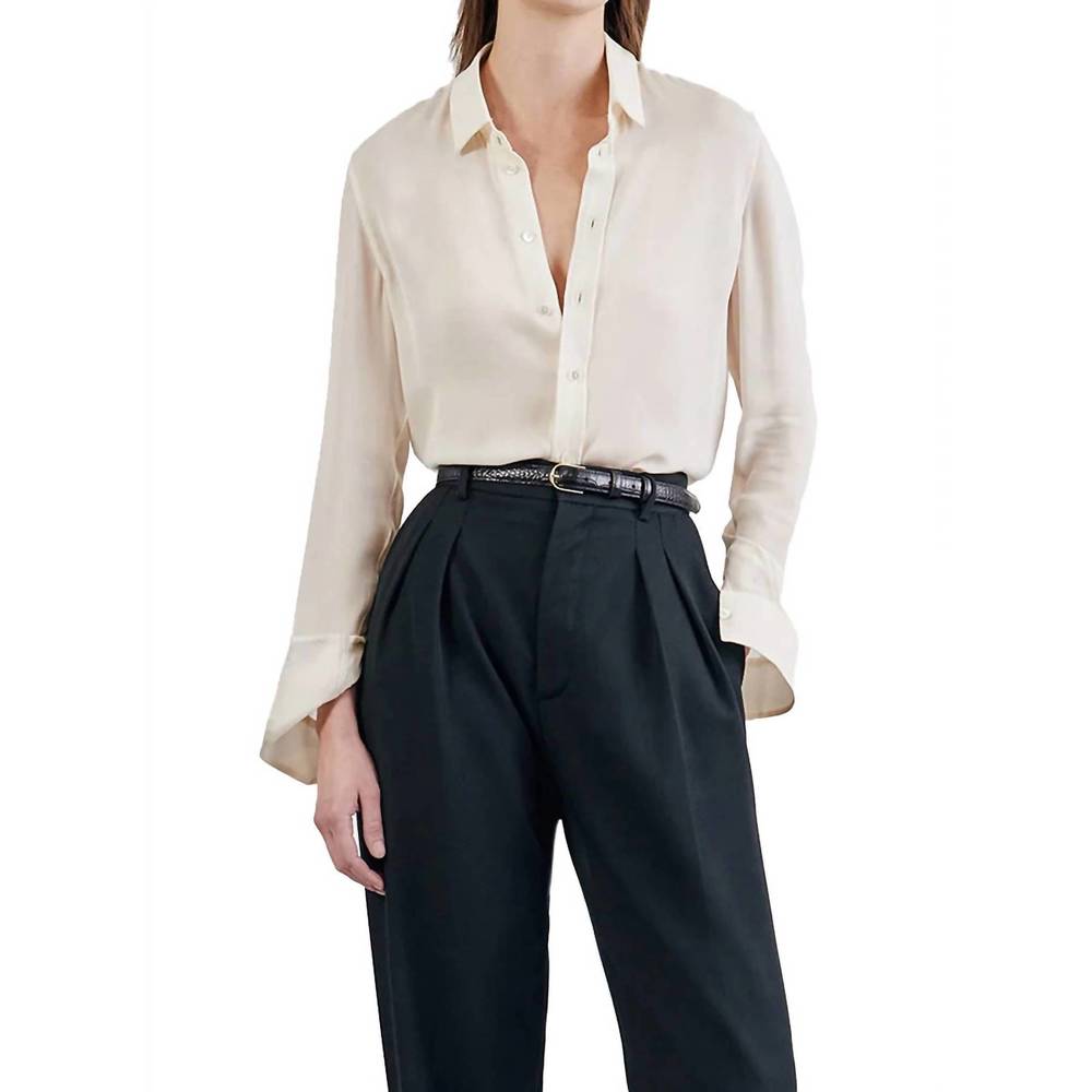 Nili Lotan Ivory Button Down Shirt